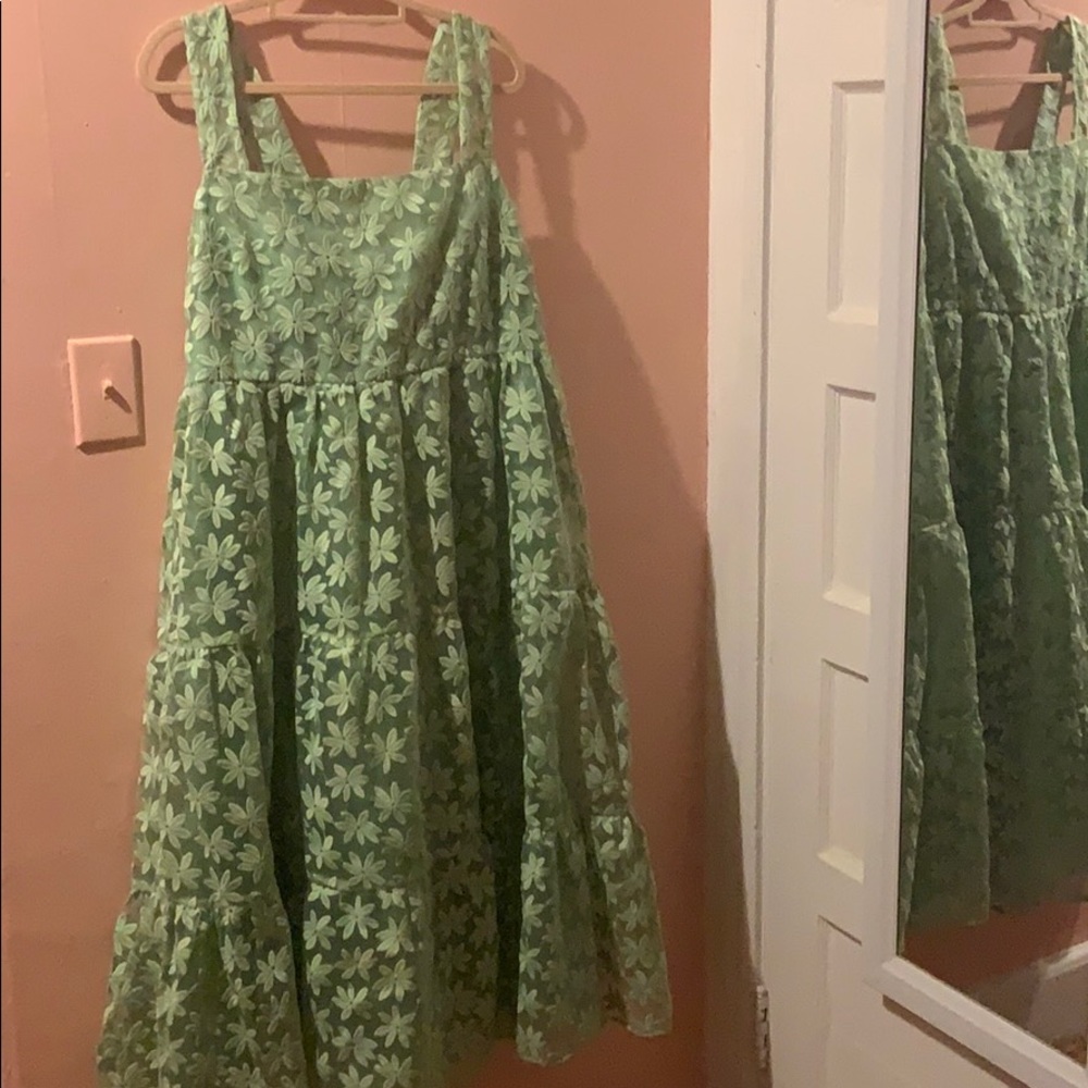 ASOS DESIGN lace cami midi dress with tie back